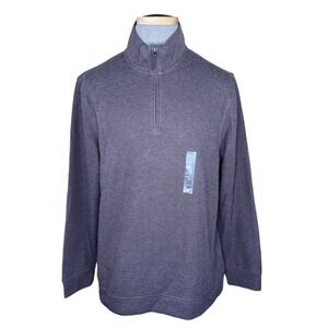 Tasso Elba Men’s Brown/Gray 1/4 Zip Athleisure Pullover XL NWT